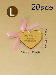 LICVIC Personalisierte Herz-Geschenkanhänger, Hochzeitsstil Name und Datum Etiketten für Geschenkverpackung, Partybevorzugungen und Einladungen, personalisierte Paar-Erinnerungsetiketten für Hochzeitstag, Valentinstag, elegantes Liebesthema Geschenkdekoration, personalisierbare Herz-Geschenkanhänger, individuelle Hochzeitsbevorzugungsetiketten - Stil B - Übersicht 23