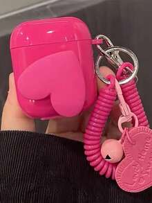 3D 心形风扇耳机保护套，兼容 ，单只耳机保护套，新款无线耳机保护套，兼容 3/Pro/Pro2，男女朋友礼物 - 粉色 - 查看 4