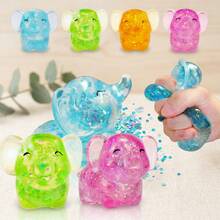 1pc Glowing Elephant Slow Rebound Toy: Cute Transparent Glittering Elephant Slow Rebound Toy, Soft Slow Rising Stress Relief Toy, Suitable For Children And Adults, Great For Desktop Play And Anxiety Relief. - NNL13 - View 6