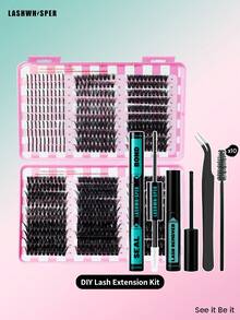 DIY Spiky Lash Clusters D Curl Mixed Length 9–16mm, Wispy Individual Lashes, Natural Volume False Eyelashes - Multicolor - View 3