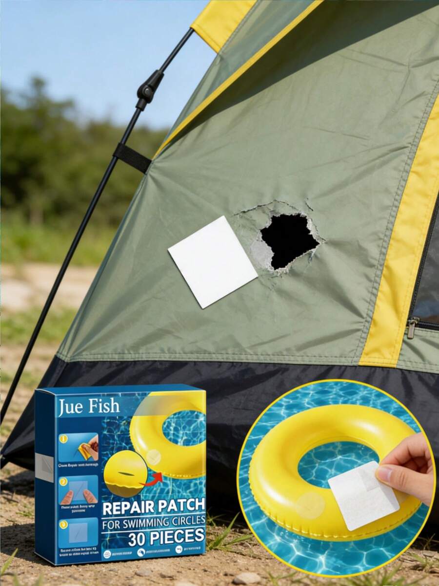Inflatable Patch Repair Kit, Waterproof Self-Adhesive Sealing Patches For Inflatable Floats, Swimming Rings, Inflatable Pools, Air Mattresses - A - View 1