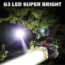 1pc Rechargeable Powerful Fixed Focus LED Headlamp, Camping Hunting Fishing Mini Headlight - As Shown In the Figure - View 2