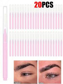 200件套带盖眉刷套装，包含眉毛修剪器、睫毛夹、染色工具、眉睫造型配件 - 彩色 - 查看 14