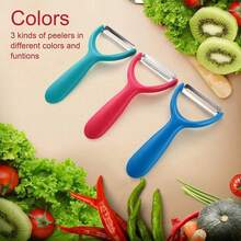 Caperci 3 件装不锈钢 Y 型削皮器 - 厨房蔬果削皮器，带切丝刀片、锯齿刀片和直刀片 - 3-Pack Y-Peeler - 查看 7