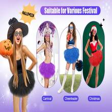 1pc 5-Layer Heart Shaped Tulle Tutu Skirt, Ballet Dance Skirt For Women And Girls Party Dance - Rose Red + Heart-shaped Glasses - View 5