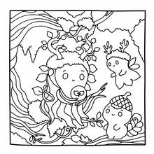 Bosque Misterioso: Libro para colorear simple y audaz para adultos y adolescentes, que contiene diversos diseños de línea de escenas, un diseño simple y fácil de usar, una opción de alta calidad para aliviar el estrés, relajarse e sumergirse en el mundo de los cuentos de hadas. - Bosque secreto - Ver 4