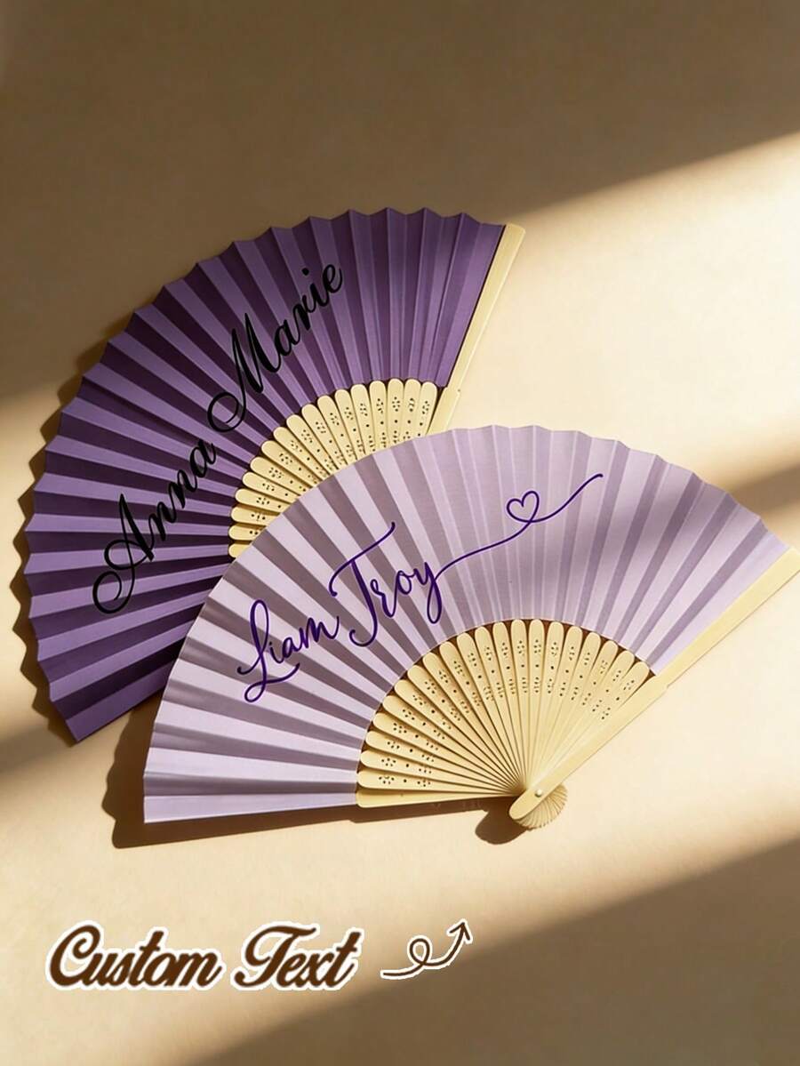 Customized Name Logo Wedding Fan, Classic DIY Fan, Decorative High-Quality Customization, Personalized, Fashionable, Exquisite Customization
