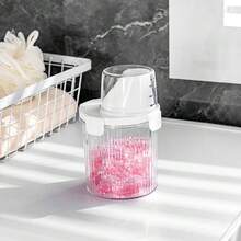 1 buah/Set Kotak Penyimpanan Deterjen Bubuk, Kapasitas Besar 1800ML/1350ML/800ML, Ember Cuci Plastik Kamar Mandi, Wadah Deterjen Bubuk, Praktis untuk Menyimpan Deterjen dan Bubuk, Tutup Bertanda untuk Dosis yang Tepat, Kedap Udara dan Tahan Lembap, Corong untuk Memudahkan Menuang - MultiWarna - View 10