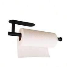 Self Adhesive Paper Towel Holder, No Drill Under Cabinet Paper Towel Roll Holder, Stainless Steel Paper Towel Rack For Kitchen, Bathroom, Pantry, RV - Black - 黑色 - 查看 5