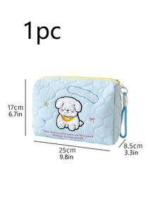 1pc Cute Puppy Portable Cosmetic Bag For Women Portable Large Capacity Skin Care Makeup Brush Storage Bag Travel Outing Toiletry Bag Multifunctional Cosmetic Bag Storage Bag Travel Business Travel Portable Storage Bag With Handle Make Up Bag Makeup Pouch Wash Bag Makeup Storage Durable Mothers Day Gift Holiday Essentials Mother Gifts - Multicolor - View 7