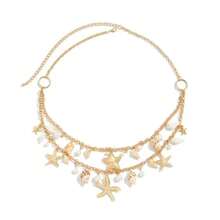 1pc Vacation Ocean Style Scallop Star Beaded Women's Waist Chain - Waist Chain - View 2