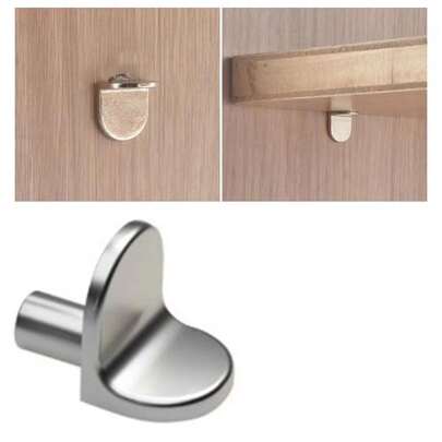 32PCS5mm L - Shaped Shelf Support Studs: Fix Wooden/Glass Boards In Cabinets, Ideal Furniture Bracket Holders