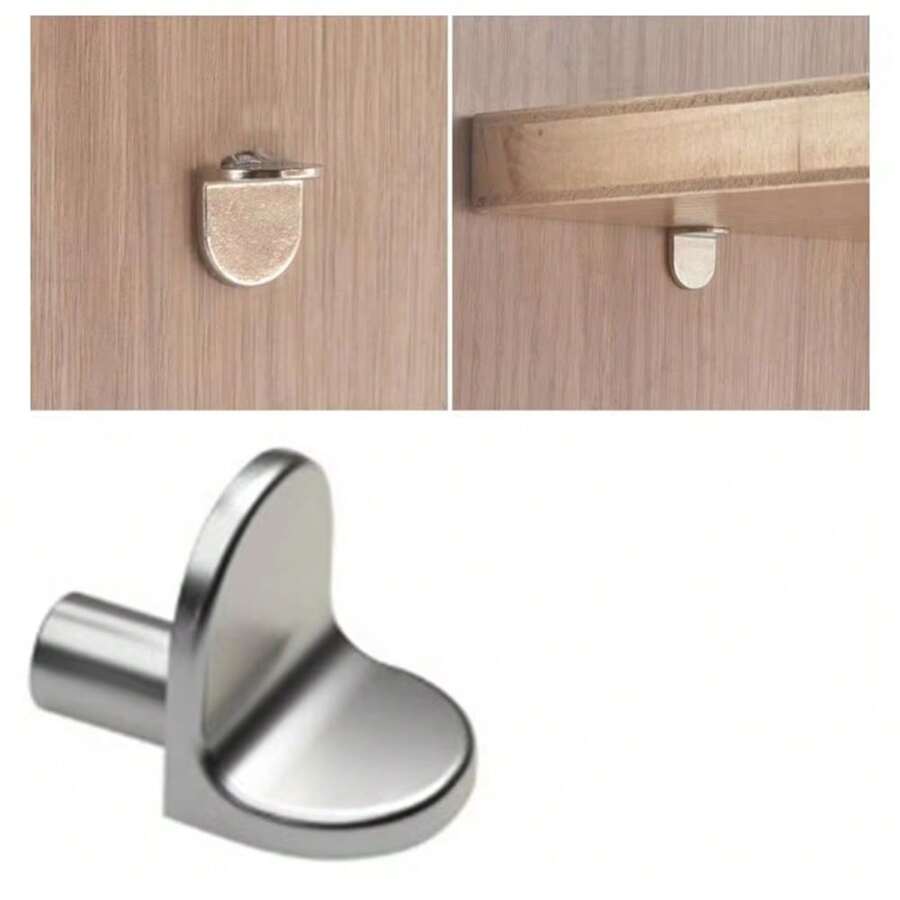 32PCS5mm L - Shaped Shelf Support Studs: Fix Wooden/Glass Boards In Cabinets, Ideal Furniture Bracket Holders - Multicolor - View 1