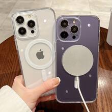 Magnetic Wireless Charging Transparent Phone Case Compatible with  16 Pro Max, Also Suitable for  15 Pro Max, Transparent 15 Plus, Shockproof for  14, 13, 12, 11, Luxurious Ultra-Thin Drop-Resistant Acrylic Cover. - Transparent - Übersicht 6