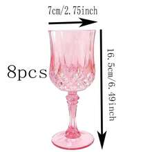 1/2/4/6/8/12pcs Pink Wine Glasses, Pink Printed Stemware For Party, Wedding, Halloween, Back To School, Holiday Gifts, 7oz - Pink - View 14