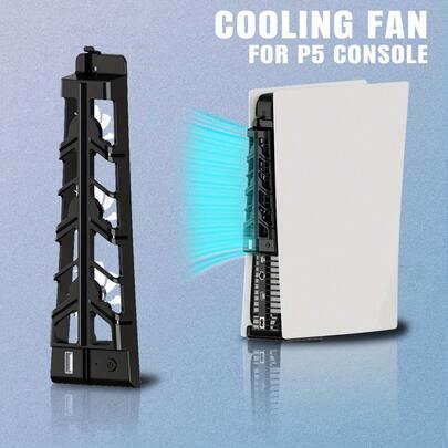3-Fan High Speed USB 2.0 Cooling Fan With Blue LED Lights, Compatible With 5 Disc And Digital Editions, Efficient Cooling To Extend Gaming Console Lifespan