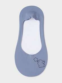 1/3/5 Pairs Women's Invisible Boat Socks, Breathable Non-Smelly, Silicone Non-Slip Heel, Cartoon Print Low-Cut Invisible Socks - Multicolor - View 11