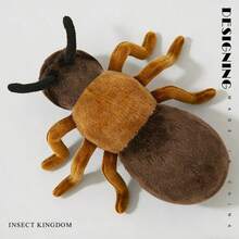 1个逼真昆虫系列毛绒玩偶，可爱卡通螳螂、蜘蛛、蝴蝶、蜜蜂毛绒玩具，桌面摆件，儿童生日/节日礼物 - 彩色 - 查看 8