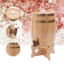 Fût à vin vertical en bois de 5 litres avec base et robinet, outils de brassage, idéal pour les maisons, hôtels, bars, cuisines, salles à manger et caves. - Voir 4
