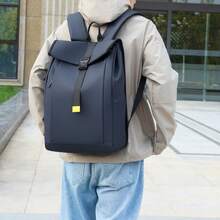 Large Capacity Men's Backpack, Lightweight Commuter Bag, Business Casual Backpack For College Students And Travel - Blue - View 4