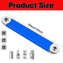 一套多功能延长扳手，延长扳手扭力臂套件，双用途棘轮快速套筒，棘轮转换接头，通用汽车维修工具 - 1Set - 查看 3