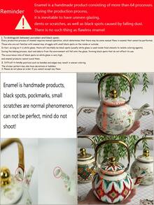 1个花卉球形茶壶/水壶（蓝星花、卡西花、孔雀、黄莲花图案），小巧精致，女神之选，适用于炉灶、壁炉和明火，可用于泡茶、烧水、加热牛奶。可作为礼物赠送给家人、朋友或爱人。相信他们一定会非常喜欢。 - 彩色 - 查看 8
