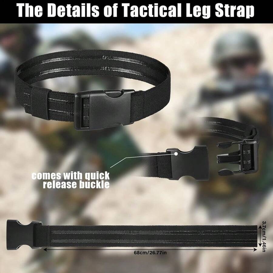 1.5" Tactical Elastic Anti-Slip Thigh Belt FOR Universal Gun Holster Tactical Leg Strap - Multicolor - View 1