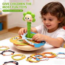 Educational Animal Ring Toss Toy - Exercises Hand-Eye Coordination, Colorful Animal Recognition, Fun Throwing To Stimulate Curiosity, Suitable For Ages 3 And Up, A Developmental And Educational Gift - Multicolor - View 6