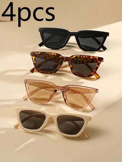 4件套/1件装 女孩猫眼时尚四合一套装 - 百搭个性 - 适合海滩度假户外街拍