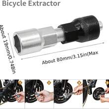 6pcs Bicycle Repair Tool Kit, Including Cassette Lockring Tool, Chain Tool, Crank Puller, Spoke Wrench, Bike Repair Tools, Steel Adjustable Wrench - A - View 6