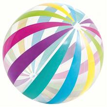 1-Piece Polka Dot Beach Ball Inflatable PVC Water Play Ball Colorful Striped Ball Outdoor Swimming Pool Pool Beach Party Decoration Inflatable For Outdoor Activities, Suitable For Outdoor Entertainment, Beach Activities, And Celebrations - Party Games And Fun Activities - Multicolor - View 1