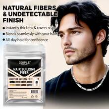 GOIPLE Premium Hair Building Fibers & Applicator Set, Instant Thickening Smudge-Proof Root Blending, Undetectable Thinning Hair Loss Concealer, Refillable Fiber Powder For Bald Spot Coverage Hairline Refinement Daily Styling, Women Men All Hair Types - 1pc Black Bag (1.05oz/30g) - View 6