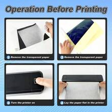 Marklife A4纹身打印机 X8 迷你便携式蓝牙A4纹身纸打印机,适用于DIY纹身,可用于办公室和小型企业 - 彩色 - 查看 3