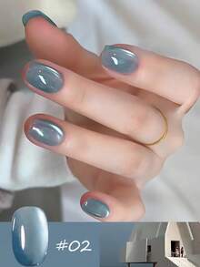 MISS SHAKA 10毫升春夏美甲冰透明蓝玻璃珠猫眼凝胶指甲油流行美白多功能升级超亮膜凝胶美甲美甲适用于美甲沙龙家庭DIY美甲用品 - 彩色 - 查看 5