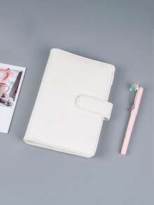 一套A6尺寸PU皮面精装笔记本（含45页内页） - 日记本 - 六孔装订 - 配有时尚的个人收纳书套，磁吸式封口设计 - 彩色 - 查看 4