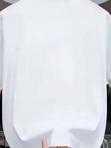 [Mother's Day Gift, Rocking The Nana Life] Soft & Comfortable Women's T-Shirt - Rocking The Nana Life Casual Short Sleeve Round Neck Top, Black With White Letter Print, Perfect Mother's Day Gift For Grandma, Spring Casual Wear - 白色 - 查看 2