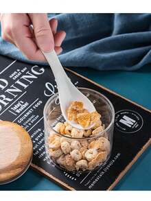 Bộ 2/5 thìa sứ, thìa cong dùng để múc thức ăn, đồ dùng nhà hàng, thìa súp dùng trong gia đình, thìa sứ xương cao cấp. - Xem 4