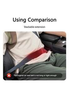 1/2PCS Car Seat Belt Clip Extension Alloy Car Safety Seatbelt Lock Buckle Seatbelt Extender Converter Car Seat Accessories - A - View 5