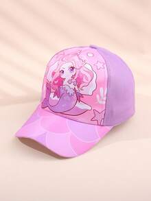1顶梦幻儿童卡通公主美人鱼棒球帽，透气可调节，适合日常穿搭和拍照 - 多色女孩 - 查看 6