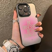 Funda para Teléfono - Una elegante funda para teléfono con frases motivadoras en inglés, adecuada para Apple  17, 16, 15, 14, 13, 12, 11 Plus, Pro Max, Series; perfecta para regalos de vacaciones, cumpleaños, para tu novia, novio, amigos o para ti mismo. - Negro - Ver 4