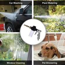 便携式高压水枪可调节金属清洗机洗车机花园浇水软管喷嘴喷洒泡沫水枪 - A - 查看 8