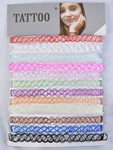 1 Set Mix-Color Fishing Line Choker Necklace For Women, Versatile & Fresh Style - Multicolor - View 22