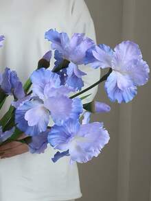1 buc., floare artificială de iris de 80 cm, floare de mătase, decor floral, umplutură pentru vază, piesă centrală pentru masă, decorațiune de nuntă, decor de birou, decorațiune pentru casă, decor pentru cameră, decor de perete, decorațiune de grădină, decor exterior, decorațiune pe tot parcursul anului - Multicolor - Vizualizare 12