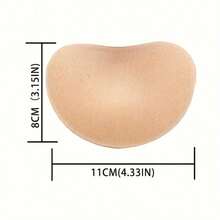 1对女士增胸比基尼垫 - 加厚透气海绵衬里，自粘隐形胸罩罩杯，适用于泳装和内衣，加厚透气海绵胸垫，提升乳沟，泳装配饰，女士内衣配饰，心形硅胶设计，提升胸部，享受舒适支撑，适合游泳、水上运动、沙滩活动、户外活动、运动胸垫、健身、瑜伽、泳池派对、夏威夷派对、女士用品、女士礼物 - 均碼 - 查看 6