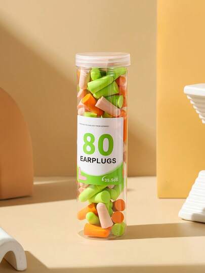 10pcs/Pack Noise Cancelling Earplugs, Soft & Comfortable Earplugs For Men & Women, Slow Rebound Foam Earplugs For Long-Term Wear Without Ear Pain