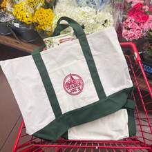 Trader Joe Reusable Canvas Tote Bag, Navy And Beige, 15 X 14.5 X 6 .5 Inches, 6 Gallon Capacity Hevey Duty Bags - 彩色 - 查看 5