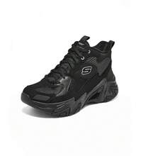 Skechers Giày thể thao cổ cao nữ mùa thu/đông mới, kiểu dáng năng động, giày bố. - màu đen - Xem 2