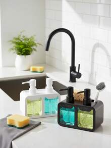 1pc Cat Shaped Soap Dispenser With 2 Pumps | Countertop Soap Holder | Bathroom & Kitchen Organizer | Dual Pump Soap Dispenser | Hand Soap & Dish Soap Dispenser Set | Refillable Plastic Bottle For Kitchen Sink, Bathroom - Double-headed/press - View 6