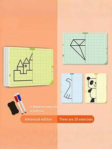 10 piezas (20 estilos) Juego de rompecabezas de dibujos animados lindos | Tarjetas de trazado borrables y juegos de entrenamiento de agarre | Juguete educativo preescolar | Práctica de escritura | Ayuda didáctica para el aula | Actividad de desarrollo cognitivo - Multicolor - Ver 6