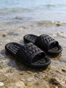 Summer Breathable Hollow Slippers, Non-Slip Bathroom Slippers, Unisex Soft Sole Sandals - Slippers - View 11